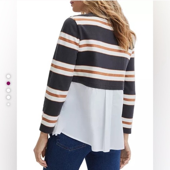 New! Veronica Beard Bertie Stripe Cotton Top with Button Detail ✨ XS NWT! - Picture 3 of 8
